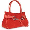 Buti Horsebit Red Italian Suede and Leather Satchel Bag