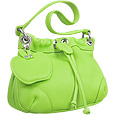 Pistachio Green Drawstring Leather Bag