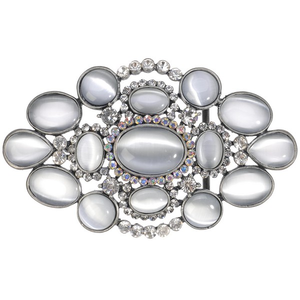 Butterfly Blue Cameo Grey Belt Buckle by