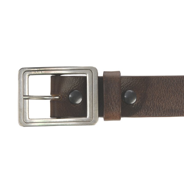 Butterfly Blue Dark Brown Leather Belt by