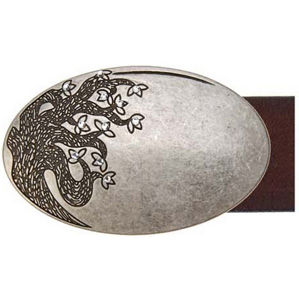 Butterfly Blue Japanese Maple Belt Buckle by