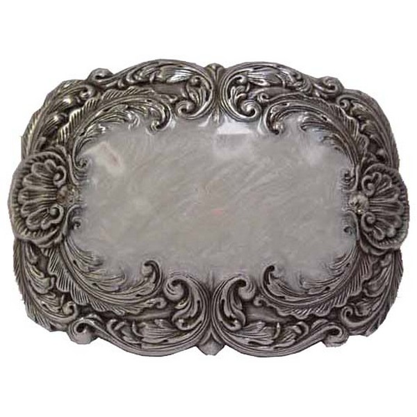 Butterfly Blue Opaque White Enamel Belt Buckle by