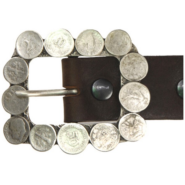 Butterfly Blue Vintage Coin Belt Buckle by