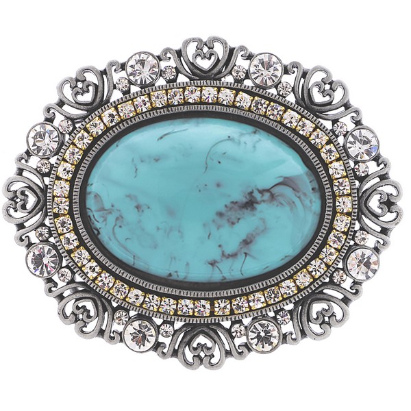 Butterfly Blue Vintage Turquoise Belt Buckle by