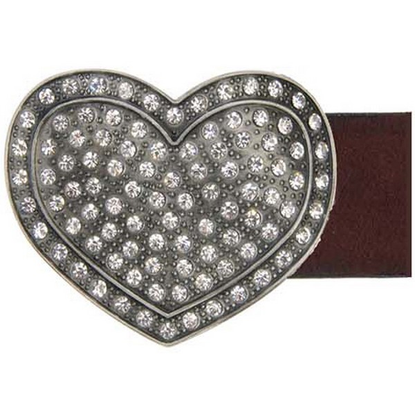 Butterfly Blue Wavy Heart Belt Buckle by