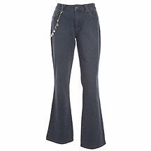 Butterfly by Matthew Williamson Blue denim jeans with butterfly chain