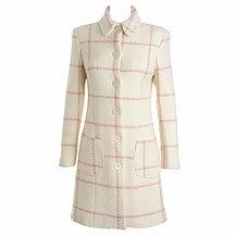 Butterfly by Matthew Williamson Cream check coat