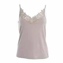 Butterfly by Matthew Williamson Mink lace trim jersey camisole