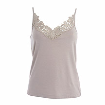 Mink lace trim jersey camisole