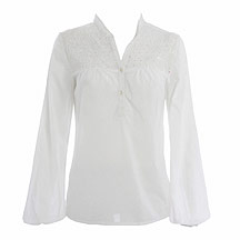 White smocked tunic