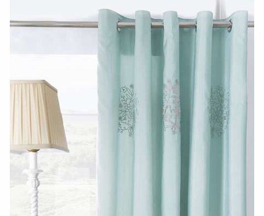 Butterfly Circles Duck Egg Curtains