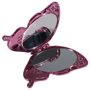 Butterfly Compact Mirror - Pink