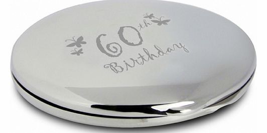 Butterfly Engraved Mirror Compact