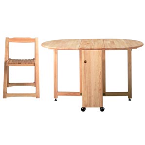 Folding Table and Four Chairs