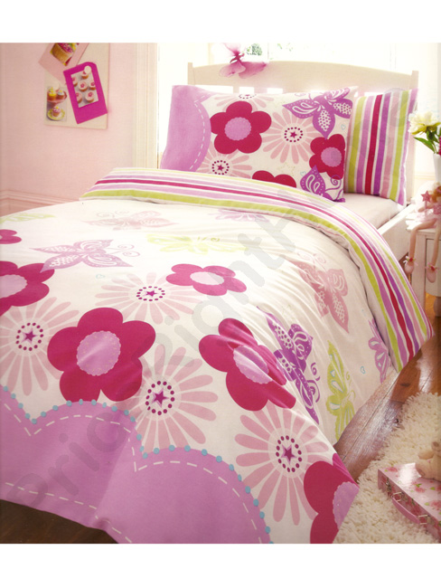 Butterfly Sunny Days Flowers Single Duvet Cover