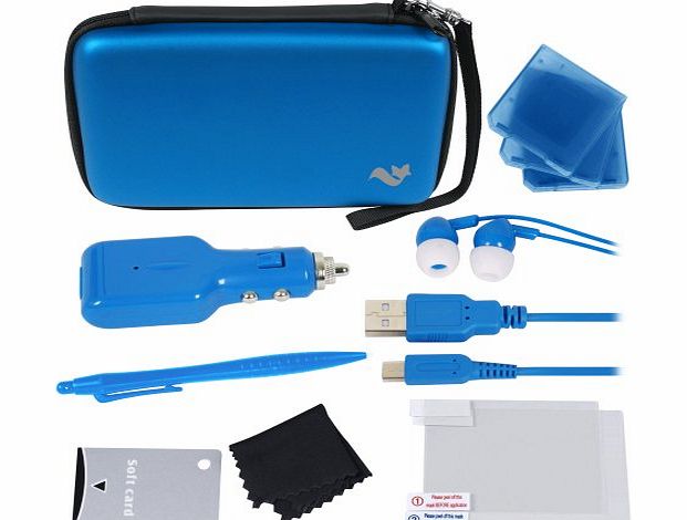 Deluxe 12-in-1 Accessory Travel Pack / Case For the New 3DS XL Console: Blue (Nintendo 3DS XL)