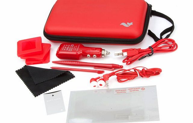 Deluxe 12-in-1 Accessory Travel Pack / Case For the New 3DS XL Console: Red (Nintendo 3DS XL)