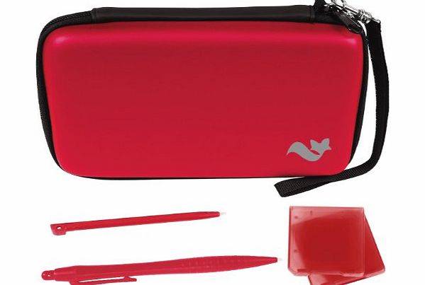 ButterFox Deluxe 5-in-1 Accessory Pack / Case For the New 3DS XL Console: RED (Nintendo 3DS XL)
