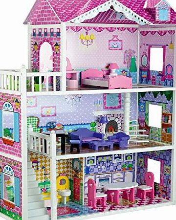 Butternut Large Mansion Wooden Dolls House amp; Accessories