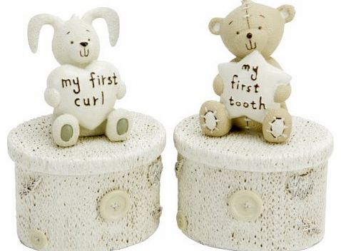 Button Corner Christening Gift Set - Trinket Box - My First Tooth 