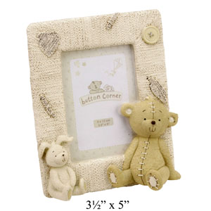 Button Corner Resin Bear Rabbit Photo Frame