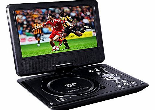 Buyee Rotating 7.5`` Inch Swivel Screen Handheld Portable DVD Player LCD Screen with Function of VCD CD SD TV MP3 MP4 USB Games Car Charge
