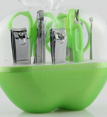 buyonline New Cute Nail Clippers Manicure Set Portable Apple Easy Makeup Tools (Green)