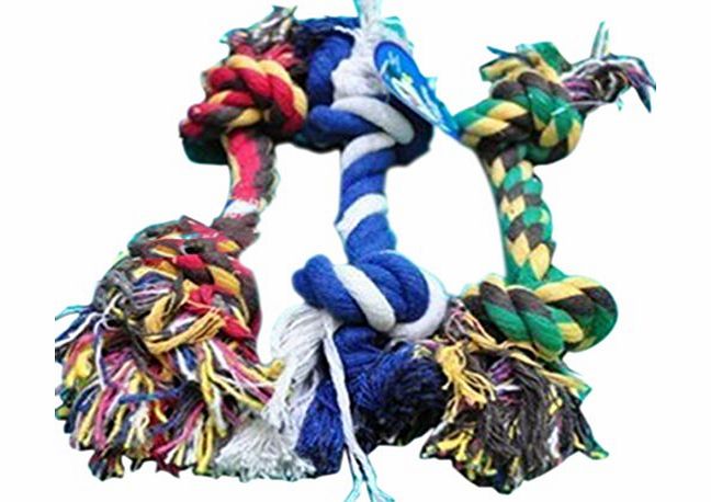 buytra Dog Puppy Pet Cotton Braided Bone Rope Chew Knot Toy