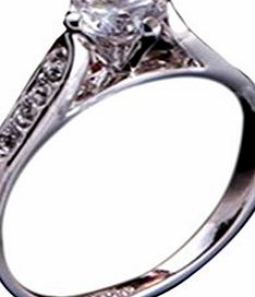 buytra Fashion Crystal Ring Engagement Wedding Band Ring