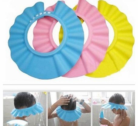 Soft Baby Kids Children Shampoo Bath Shower Cap Hat Wash Hair Shield 3 Color