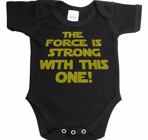 Buzz Shirts The force is strong with this one funny baby boy/girl babygrow vest