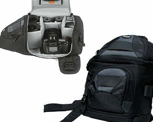 Black Waterproof Camera Quick Access Bag/Case,Backpack Rucksack with Rain Cover For SLR Kit,Lens and General Gear for Canon EOS 100D 550D 600D 650D,700D 1200D,1100D,70D 60D,50D,40D,7D,6D,5D,SX50,SX500