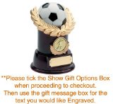 BW Football Wreath And Column Trophy