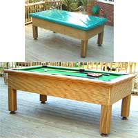 The Evergreen Outdoor Pool Table Set 1 6 x 3 Foot