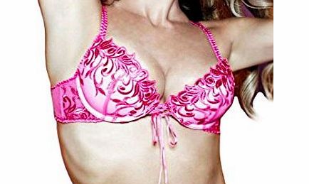 By Caprice Morticia Underwired Moulded Push Up Padded Bra (34A, Hot Pink)