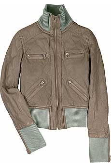 Naoki leather bomber jacket