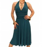 By My1stWish Blue Banana Teal Halter Neck Dress Size 14