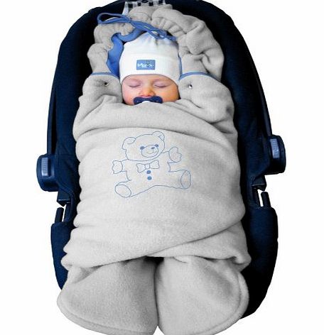 ByBoom - Swaddling Wrap, Car Seat and Pram Blanket for Winter, Universal for infant and child car seats (e.g. Maxi-Cosi, Britax), for a pushchair/stroller, buggy or baby bed; THE ORIGINAL WITH THE BEA