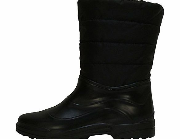 ByPublicDemand S2J Womens Ladies Waterproof Winter Snow Flat Ankle Boots Womens Shoes Size Blacks Black Size 4 UK