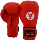 Bytomic Martial Arts & Fitness Bytomic Leather Boxing Gloves, Red, 10oz