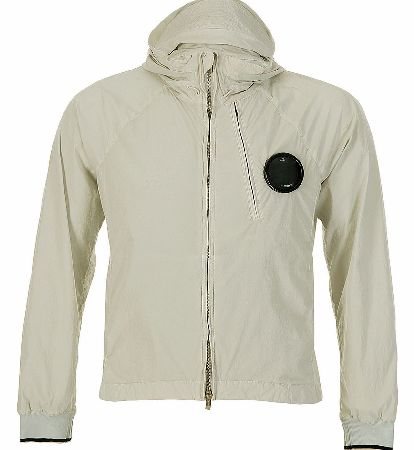 C.P Company Chest Goggle Lens Jacket Pearl Grey