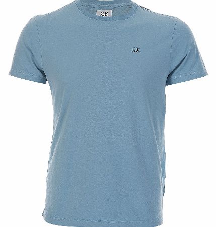 Goggle Hood Print T-Shirt Sky Blue