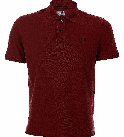 C.P Company Pique Chest Logo Polo Red