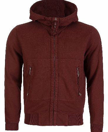Red Goggle Hooded Top Red