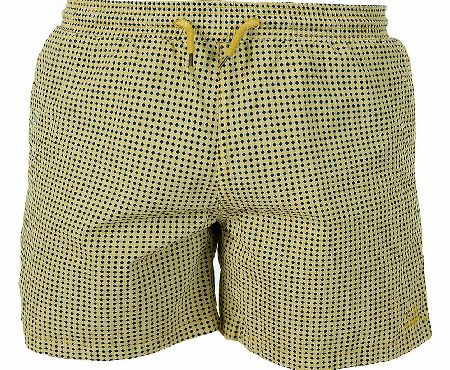 C.P Company Yellow Geometric Print Swim-Shorts
