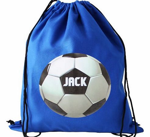 C.P.M. Football Themed Personalised Swim/Kit Bag - Ideal for school PE