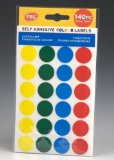 C21 Self Adhesive Labels Round 140/Pk