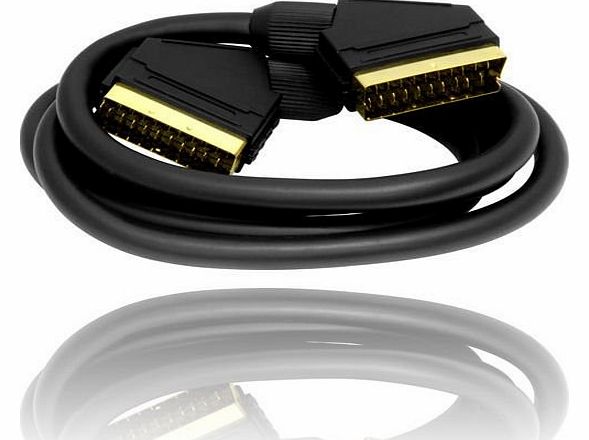 Cable Mountain 1.5m 24K Gold Plated 21 Pin RGB SCART Lead Cable