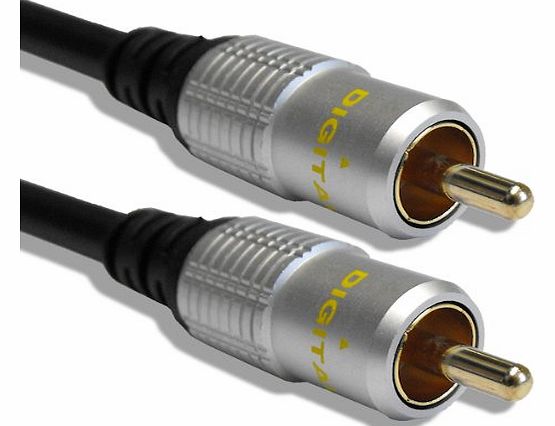 Cable Mountain 5m Gold Plated Single RG59 Coaxial Phono Cable for SPDIF/Digital Audio and Composite Video Cable