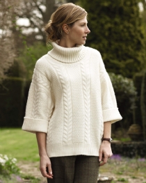 Cable Roll Neck Sweater
